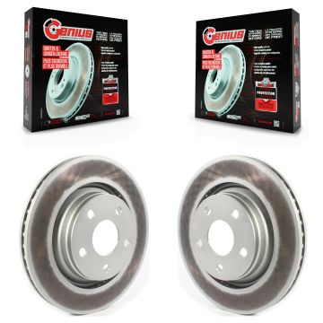 Front Coated Disc Brake Rotors Pair For Jeep Wrangler JK With 332mm Diameter Rotor KG-101319