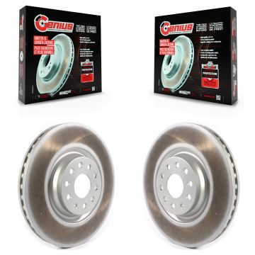 Front Coated Brake Rotor Pair For Volkswagen Tiguan Jetta Audi Q3 GTI Golf R A3 Quattro S3 KG-101328
