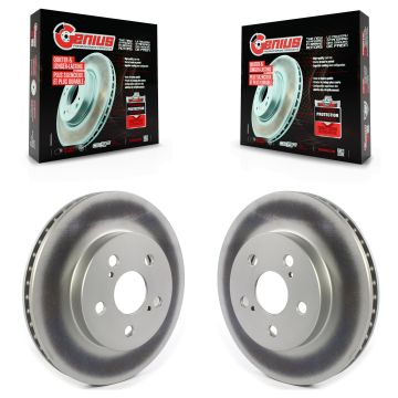 Front Coated Disc Brake Rotors Pair For Toyota Corolla Prius Prime AWD-e KG-101332