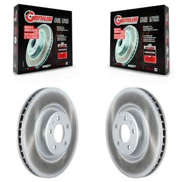 Front Coated Disc Brake Rotors Pair For Audi Q5 A4 Quattro A5 Sportback allroad A6 KG-101335