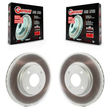 Front Coated Disc Brake Rotors Pair For Nissan Kicks Versa KG-101341