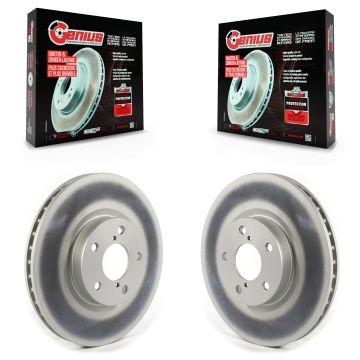 Front Coated Brake Rotor Pair For 2017-2021 Subaru Impreza With 276mm Diameter KG-101345