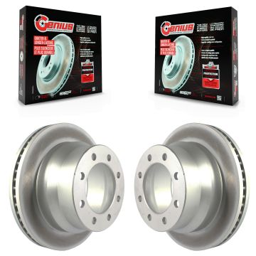 Rear Coated Disc Brake Rotors Pair For GMC Savana 3500 Chevrolet Express 4500 KG-101348