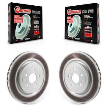 Rear Coated Disc Brake Rotors Pair For Chevrolet Camaro Cadillac CTS KG-101349