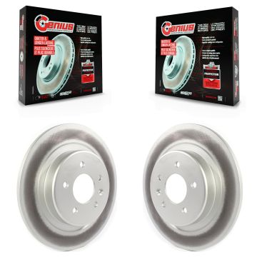 Rear Coated Brake Rotors Pair For 2016-2018 Buick Envision With 315mm Diameter Rotor KG-101350