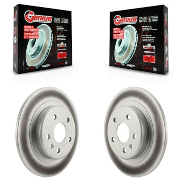 Rear Coated Brake Rotors Pair For 2019-2020 Buick Envision With 315mm Diameter Rotor KG-101351
