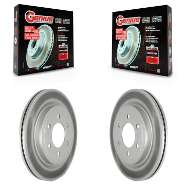 Rear Coated Disc Brake Rotors Pair For Ford F-150 Expedition Lincoln Navigator KG-101354