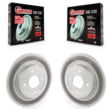 Rear Coated Disc Brake Rotors Pair For 2018-2022 Ford EcoSport AWD KG-101356