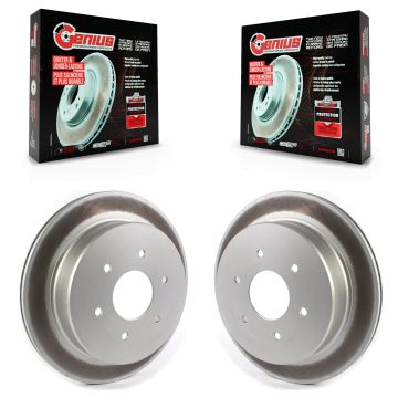 Rear Coated Disc Brake Rotors Pair For 2017-2023 Nissan TITAN KG-101369