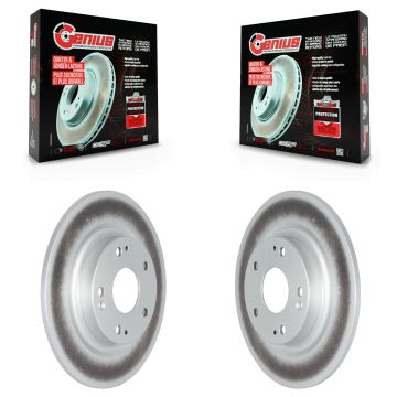 Rear Coated Disc Brake Rotors Pair For 2017-2020 Honda Civic Si KG-101374