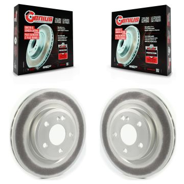 Rear Coated Disc Brake Rotors Pair For Mercedes-Benz GLA250 CLA250 INFINITI QX30 KG-101375