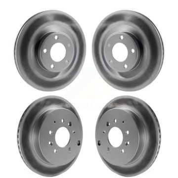 Front Rear Coated Disc Brake Rotors Kit For Ford Edge Lincoln MKX KG-101381