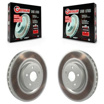 Front Coated Disc Brake Rotors Pair For Jeep Grand Cherokee Dodge Durango KG-101391