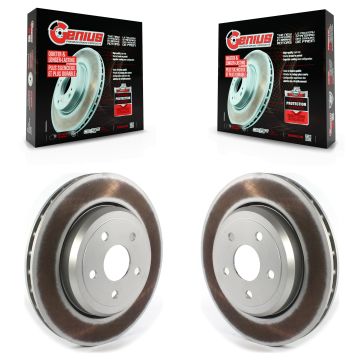 Rear Coated Brake Rotors Pair For Jeep Grand Cherokee Dodge Durango With 4 Piston Caliper KG-101394