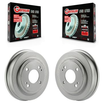 Rear Coated Brake Drums Pair For Honda Fit Civic Acura EL Accord KG-101398