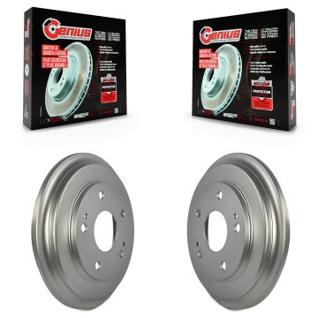 Rear Coated Brake Drums Pair For Honda Civic KG-101400