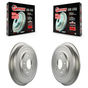Rear Coated Brake Drums Pair For Volkswagen Jetta Beetle KG-101417
