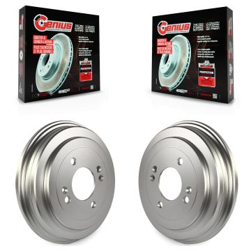 Rear Coated Brake Drums Pair For Hyundai Accent Kia Rio Rio5 KG-101420