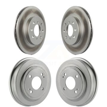 Front Rear Disc Brake Rotors Drums Kit For Honda Fit Civic Acura EL KG-101424