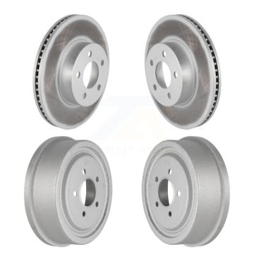 Front Rear Disc Brake Rotors Drums Kit For Ford Ranger Mazda B4000 With 10" Diameter Drum KG-101426