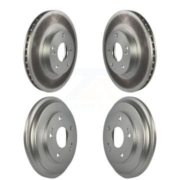 Front Rear Disc Brake Rotors Drums Kit For Honda Civic KG-101428