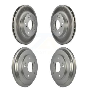 Front Rear Disc Brake Rotors Drums Kit For Honda Civic KG-101429