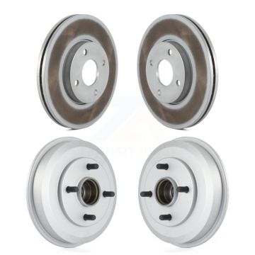 Front Rear Disc Brake Rotors Drums Kit For 2005-2007 Ford Focus Wheel Bearing Included KG-101433