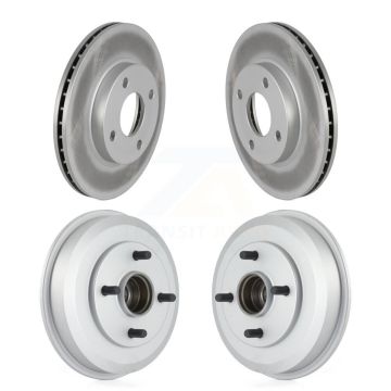 Front Rear Disc Brake Rotors Drums Kit For Ford Focus Wheel Bearing Included KG-101434