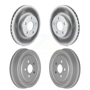 Front Rear Disc Brake Rotors Drum Kit For 2003-2005 Pontiac Sunfire Chevrolet Cavalier KG-101435