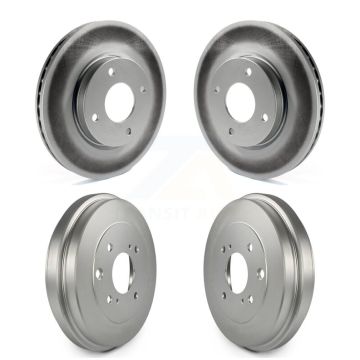 Front Rear Disc Brake Rotors Drums Kit For Nissan Versa Sentra Cube KG-101436