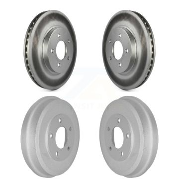 Front Rear Disc Brake Rotors Drums Kit For Ford Escape Mazda Tribute Mercury Mariner KG-101440