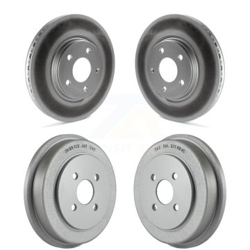 Front Rear Disc Brake Rotors Drums Kit For 2006 Pontiac Pursuit With Brakes KG-101448
