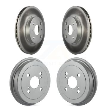 Front Rear Disc Brake Rotors Drums Kit For Toyota Echo KG-101456