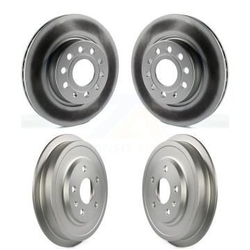 Front Rear Brake Rotor Drum Kit For 11-12 Volkswagen Jetta With 280mm Diameter KG-101460