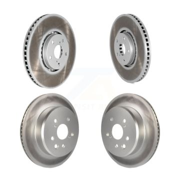 Front Rear Coated Disc Brake Rotor And Hub Assembly Kit For Lexus IS350 IS300 GS350 IS200t KG-101476