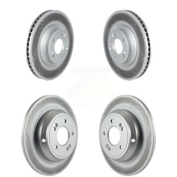 Front Rear Coated Disc Brake Rotors Kit For 2009-2011 Hyundai Genesis 3.8L KG-101502
