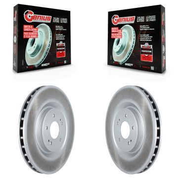 Front Coated Disc Brake Rotors Pair For Mitsubishi Lancer KG-101513