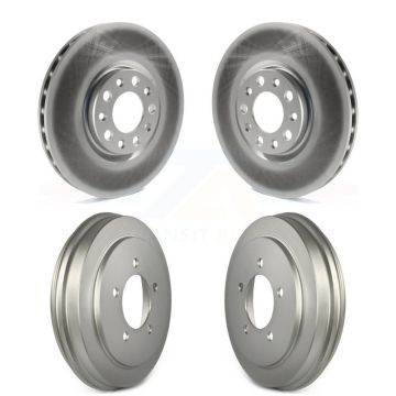 Front Rear Disc Brake Rotor Drum Kit For 2017 Jeep Compass With 305mm Diameter KG-101523