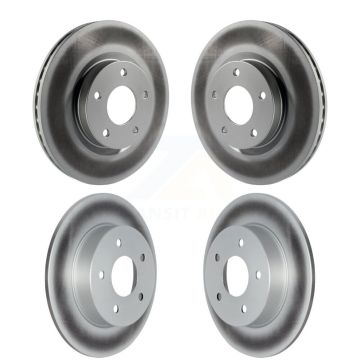 Front Rear Coated Brake Rotors Kit For 2019-2023 Nissan Altima With Electric Parking KG-101554