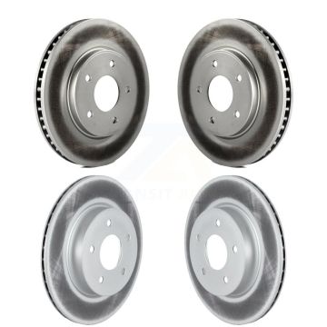 Front Rear Coat Disc Brake Rotor Kit For 2018-2023 Nissan LEAF With Electric Parking KG-101574