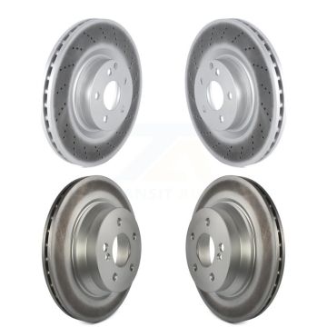 Front Rear Coated Brake Rotors Kit For Mercedes-Benz E400 With 344mm Diameter Rotor KG-101576
