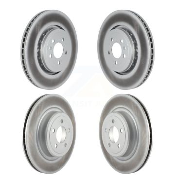 Front Rear Coated Brake Rotors Kit For 20-23 Dodge Charger With 370mm Diameter Rotor KG-101578