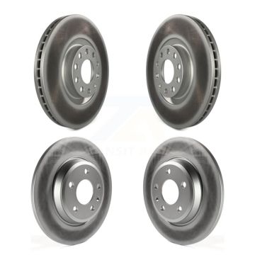 Front Rear Coated Brake Rotors Kit For 2009 Audi A4 Quattro With 300mm Diameter Rotor KG-101582