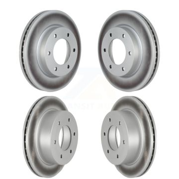 Front Rear Coated Disc Brake Rotors Kit For Ford Ranger Bronco KG-101590