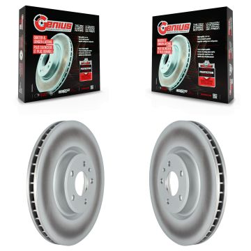Front Coated Disc Brake Rotors Pair For Audi Q5 Q7 SQ5 S5 S4 Sportback PHEV KG-101604