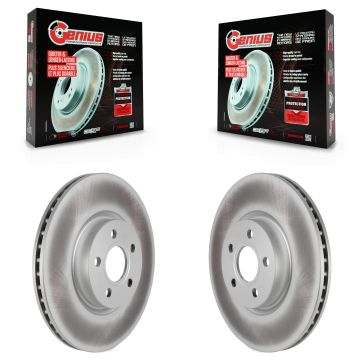 Front Coated Disc Brake Rotors Pair For Ford Transit Connect KG-101605