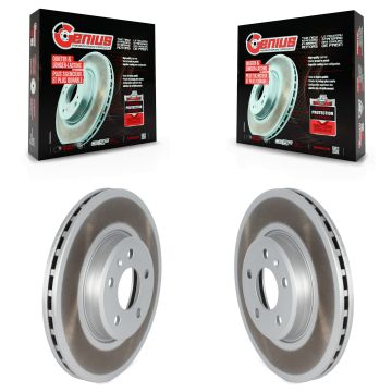 Front Coated Disc Brake Rotors Pair For Audi A4 Quattro A5 Sportback KG-101608