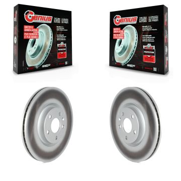 Front Coated Disc Brake Rotors Pair For Volvo XC60 XC40 S60 V60 Cross Country V90 S90 KG-101611