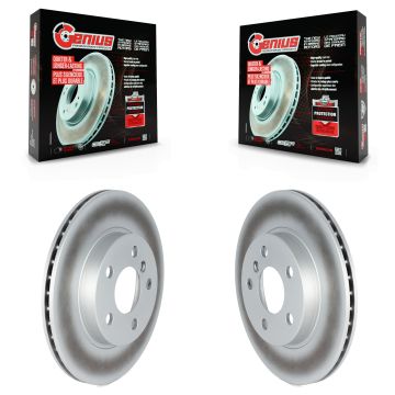 Front Coated Disc Brake Rotors Pair For BMW i3 i3s KG-101615
