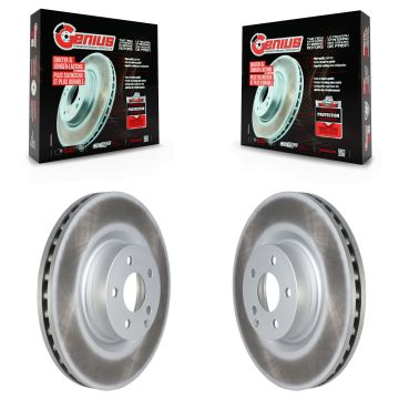 Front Coated Disc Brake Rotors Pair For Mercedes-Benz C250 E400 E550 KG-101620